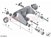 BMW Motorrad BMW 2021 R models R nineT 20 (0L71,0L73) Rear wheel swinging arm