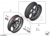BMW Motorrad BMW 2021 R models R nineT 20 (0L71,0L73) Cast rim | Cast rim