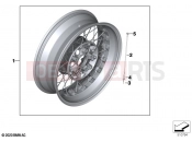 BMW Motorrad BMW 2021 R models R nineT 20 (0L71,0L73) Spoke wheel, rear 2