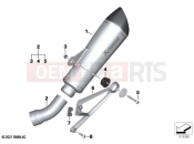 BMW Motorrad BMW 2021 R models R nineT 20 (0L71,0L73) Sports silencer bottom