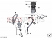 BMW Motorrad BMW 2021 R models R nineT 20 (0L71,0L73) Rear brake master cylinder w container