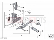 BMW Motorrad BMW 2021 R models R nineT 20 (0L71,0L73) Footrest system, right | Footrest system, right
