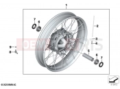 BMW Motorrad BMW 2021 R models R nineT 20 (0L71,0L73) Spoked wheel gold front 2