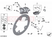 BMW Motorrad BMW 2021 R models R nineT 20 (0L71,0L73) Rear wheel brake 2