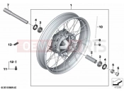 BMW Motorrad BMW 2021 R models R nineT 20 (0L71,0L73) Cross-spoked wheel front 2 2