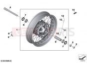 BMW Motorrad BMW 2021 R models R nineT 20 (0L71,0L73) Spoked wheel, front 3 2