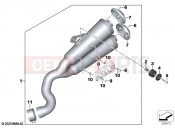 BMW Motorrad BMW 2021 R models R nineT 20 (0L71,0L73) Muffler catalyst / attach.parts 2