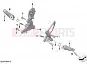 BMW Motorrad BMW 2022 R models R nineT Pure 20 (0L61,0L63) Footpeg plate / Front footpeg | Footpeg plate / Front footpeg