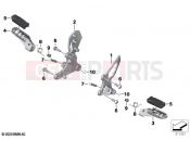 BMW Motorrad BMW 2022 R models R nineT Urban 20 (0L91,0L93) Footpeg plate / Front footpeg | Footpeg plate / Front footpeg