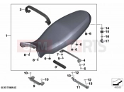 BMW Motorrad BMW 2021 R models R nineT Urban 20 (0L91,0L93) Seat bench 2 | Seat bench 2