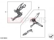 BMW Motorrad BMW 2023 S models S 1000 R (0E51, 0E53) Footpeg system 2 | Footpeg system 2