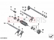 BMW Motorrad BMW 2021 S models S 1000 R (0E51, 0E53) 6-speed gearbox shift components