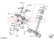 BMW Motorrad BMW 2021 S models S 1000 R (0E51, 0E53) Fork bridge, bottom / top