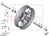 BMW Motorrad BMW 2021 S models S 1000 R (0E51, 0E53) Cast rim, front