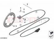 BMW Motorrad BMW 2020 S models S 1000 R (0E51, 0E53) Rotational-speed sensor, rear | Rotational-speed sensor, rear