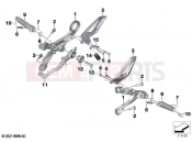 BMW Motorrad BMW 2022 S models S 1000 RR 19 (0E21, 0E23) Footrest, front | Footrest, front