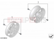 BMW Motorrad BMW 2022 S models S 1000 RR 19 (0E21, 0E23) Set, axle protectors | Set, axle protectors