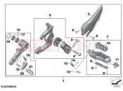 BMW Motorrad BMW 2022 S models S 1000 XR (0E41, 0E43) Footrest system, left | Footrest system, left