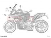 BMW Motorrad BMW 2023 S models S 1000 XR (0E41, 0E43) Sticker YN2E white / blue / red | Sticker YN2E white / blue / red