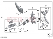 BMW Motorrad BMW 2021 S models S 1000 XR (0E41, 0E43) Footrest system, right | Footrest system, right