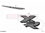 BMW Motorrad BMW 2021 S models S 1000 XR (0E41, 0E43) Label YNA5 Racingred solid