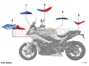 BMW Motorrad BMW 2021 S models S 1000 XR (0E41, 0E43) Sticker YN3H white / blue / red