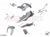 BMW Motorrad BMW 2021 S models S 1000 XR (0E41, 0E43) Painted parts YN2E white / blue / red 2