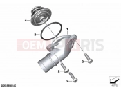 BMW Motorrad BMW 2021 S models S 1000 XR (0E41, 0E43) Thermostat and coolant lines 2