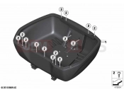 BMW Motorrad BMW 2021 S models S 1000 XR (0E41, 0E43) Topcase bottom section topcase 49l | Topcase bottom section topcase 49l