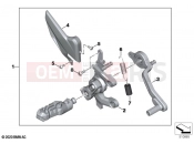 BMW Motorrad BMW 2021 S models S 1000 XR (0E41, 0E43) Footrest system, right 2 2