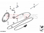 BMW Motorrad BMW 2021 S models S 1000 XR (0E41, 0E43) Speed sensor, front 2 | Speed sensor, front 2