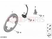 BMW Motorrad BMW 2021 S models S 1000 XR (0E41, 0E43) Rotational-speed sensor, rear 2