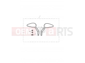 Triumph 2013 THUNDERBIRD Oval Mirrors, Kit