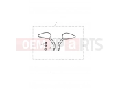 Triumph 2013 THUNDERBIRD Teardrop Style Mirrors Kit, Drilled