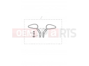 Triumph 2013 THUNDERBIRD Teardrop Style Mirrors, Kit