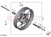 BMW Motorrad BMW 2019 R models R 1250 RT 19 (0J61, 0J63) Cast rim, front | Cast rim, front