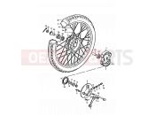 SUZUKI A100 K (1989) 38 - FRONT WHEEL (A100N)