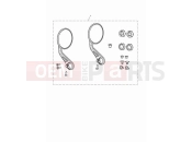 TRIUMPH Bonneville T100 Bar end mirrors kit