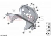 BMW Motorrad BMW 2019 C models C 400 X (0C09, 0C19) Instruments combination covering