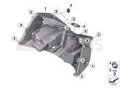 BMW Motorrad BMW 2019 C models C 400 X (0C09, 0C19) Legshield, upper 2