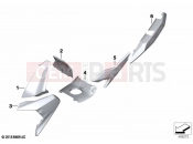 BMW Motorrad BMW 2019 C models C 400 X (0C09, 0C19) Trim panel components WN2F zenith blue | Trim panel components WN2F zenith blue