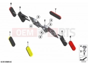 BMW Motorrad BMW 2019 C models C 400 X (0C09, 0C19) Number plate baseplate, reflectors 2 2