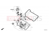 HONDA AFRICA TWIN 1100 ADVENTURE SPORT ES CRF1100AL4R [AU, Gulf Arabic, Asia] 2024 E-1 CYLINDER HEAD COVER