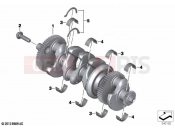 BMW Motorrad BMW 2016 S models S 1000 RR 15 (0D40) Crankshaft attaching parts