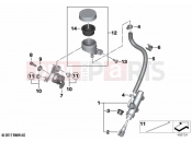 BMW Motorrad BMW 2016 S models S 1000 RR 15 (0D40) Rear brake master cylinder w container