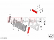 BMW Motorrad BMW 2016 S models S 1000 RR 15 (0D40) Number plate baseplate China, reflectors