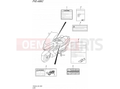 SUZUKI AN400A L5 (2015) Burgman 400 (E02) 496C - LABEL (AN400AL5 E19)