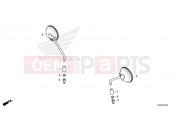 HONDA GB350S GB350SS 2025 F-3 MIRROR