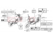 HONDA GB350S GB350SS 2025 F-49 CAUTION LABEL