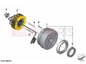 BMW Motorrad BMW 2019 C models C 400 GT (0C06, 0C16) Alternator starter overrunning clutch